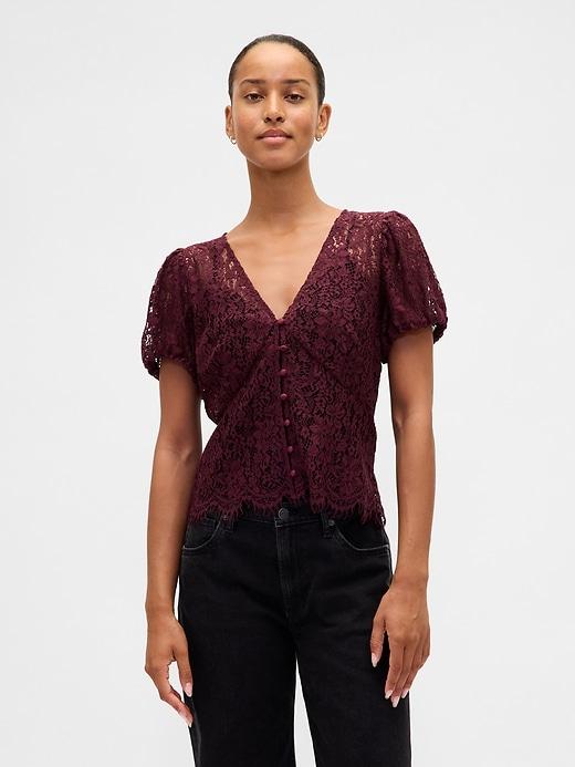 lace v-neck top