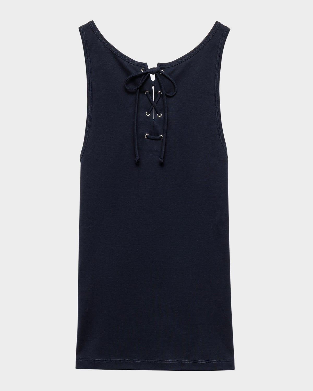 laced cotton tank top