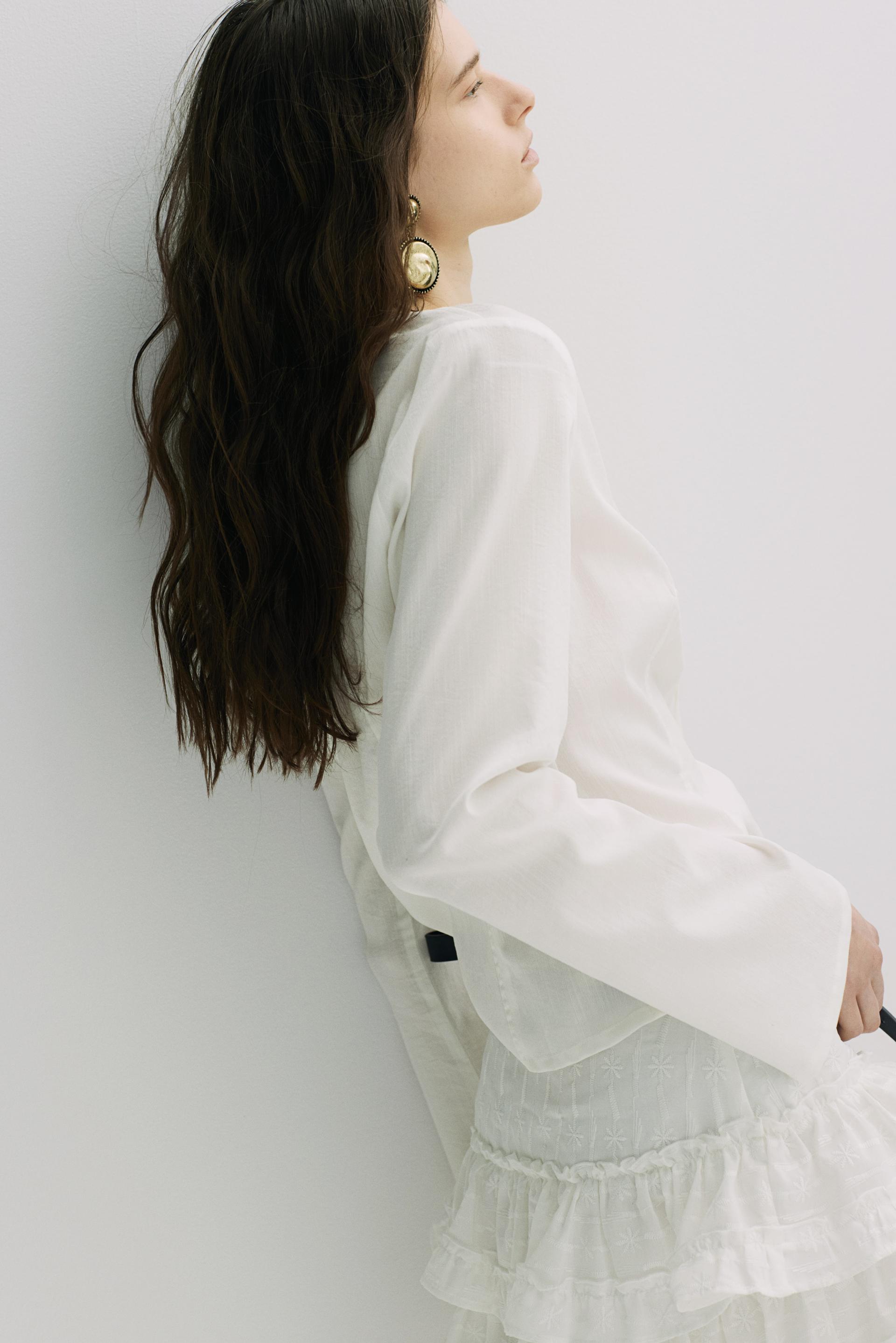 laced-detail top