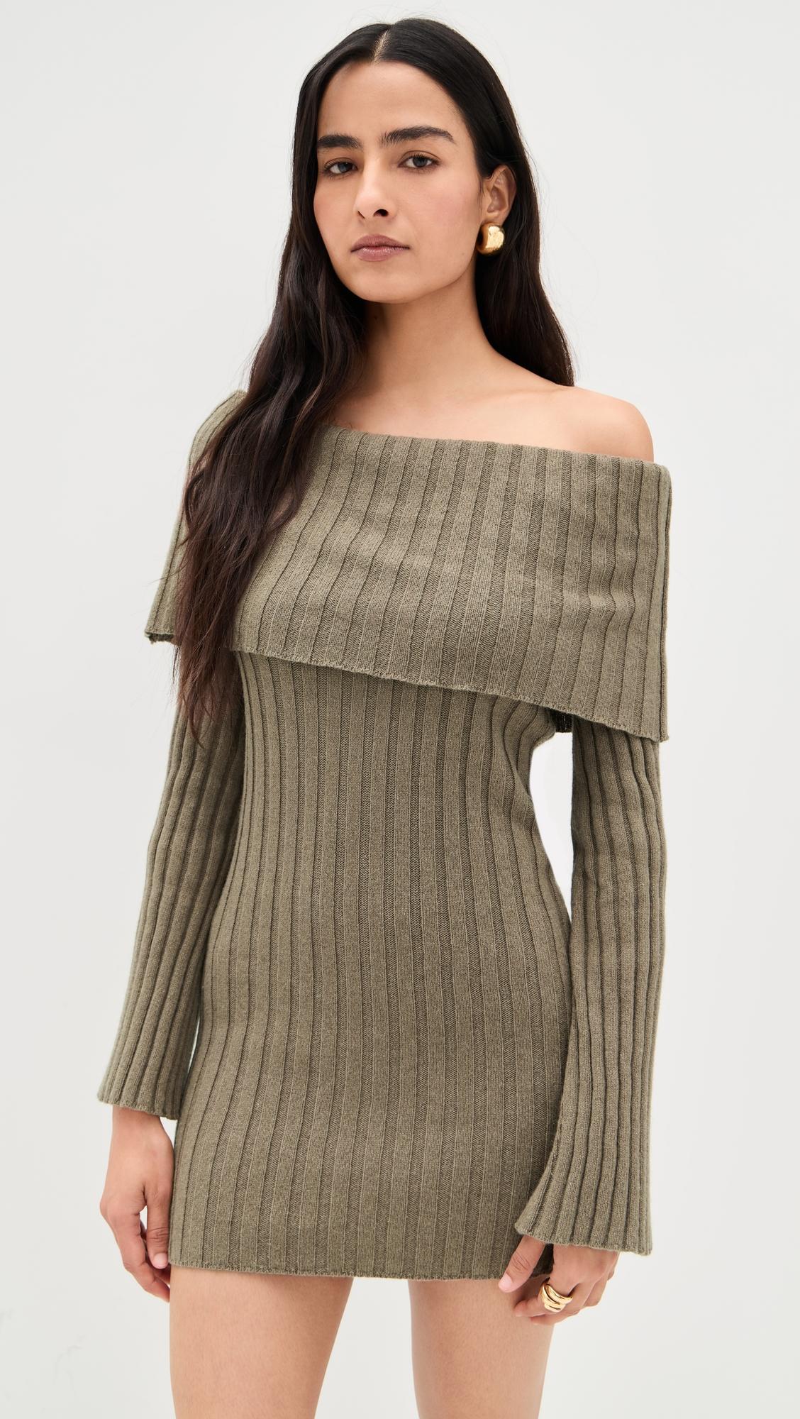 lacey cashmere blend sweater dress