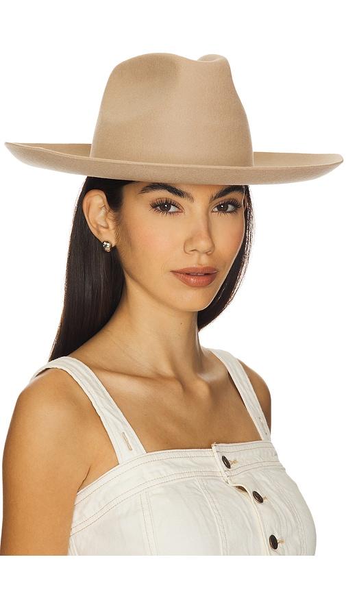 lack of color cassidy western hat in nude.