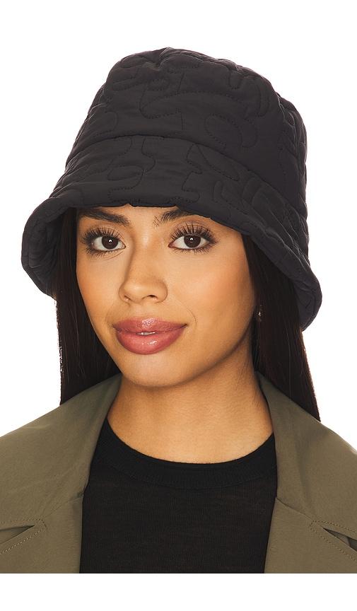 lack of color coast puffer bucket hat in black.