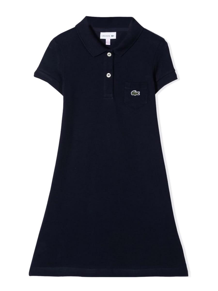 lacoste cotton polo shirt dress