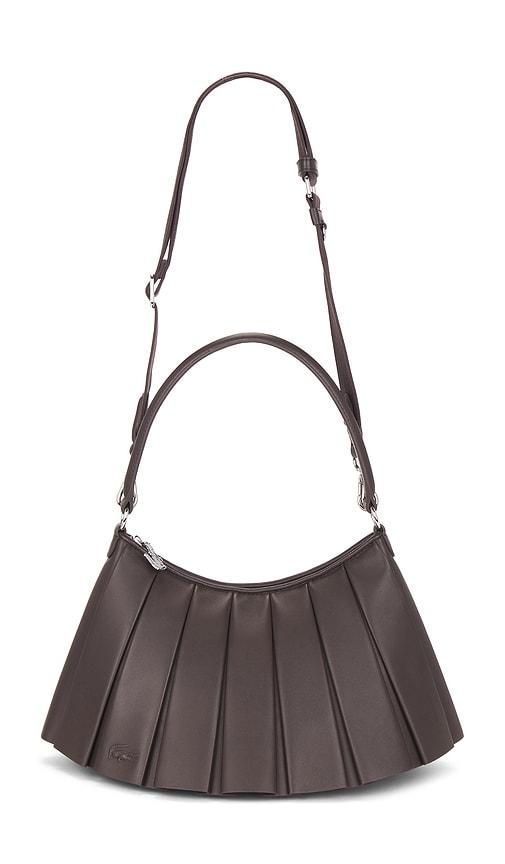 lacoste lenglen shoulder bag in brown.