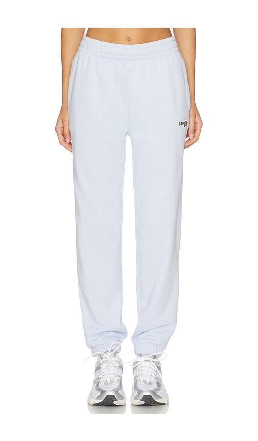 lacoste straight fit molleton jogger in baby blue.
