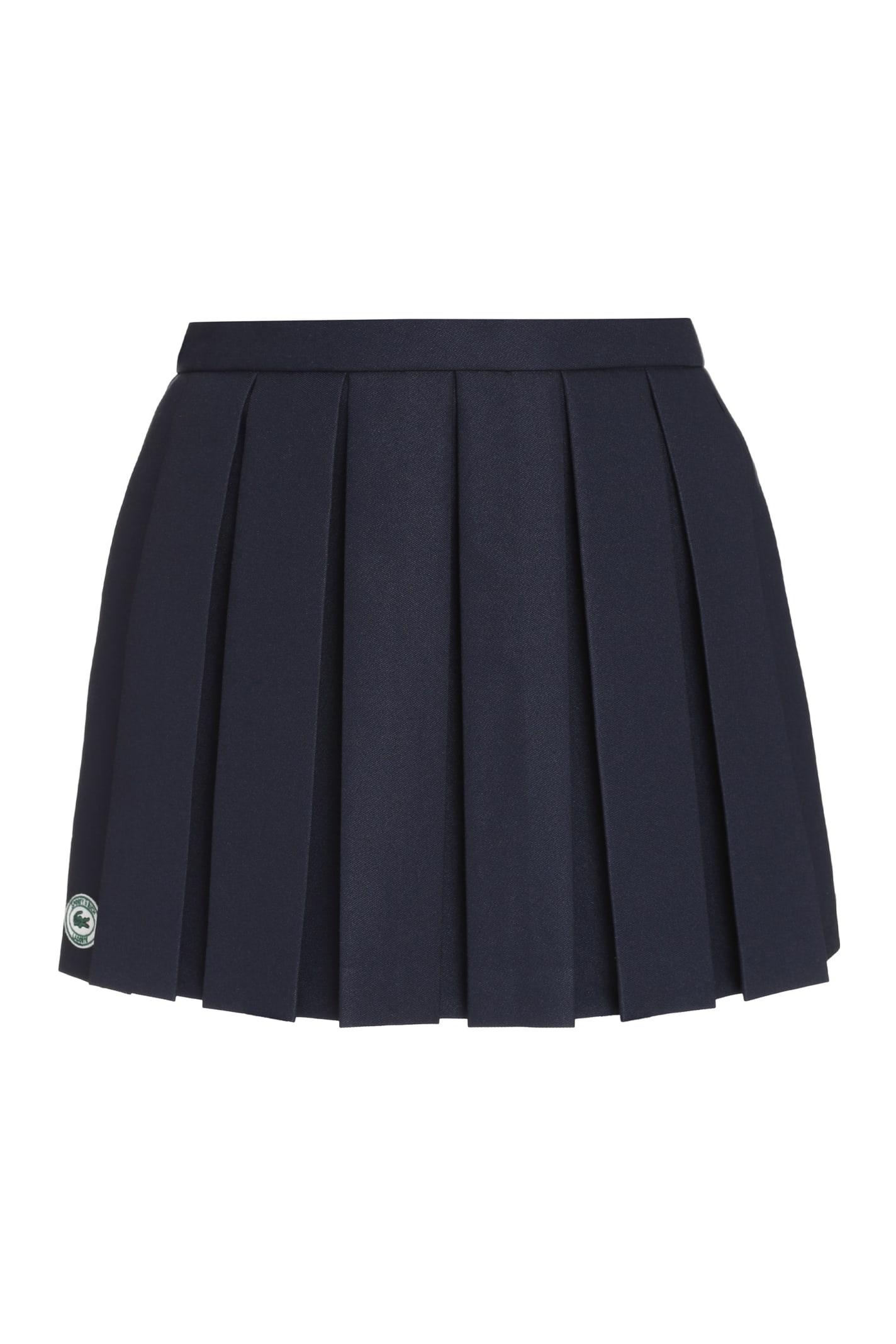 lacoste x sporty & rich - pleated mini skirt