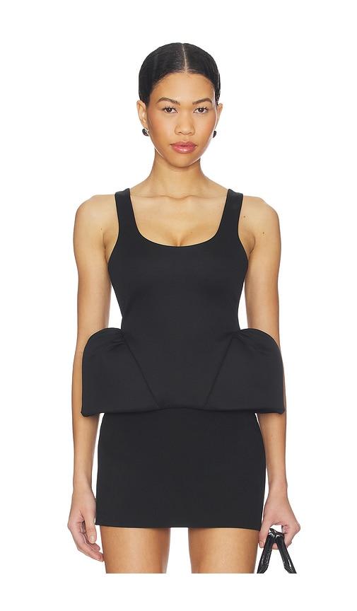 lado bokuchava basque top in black.