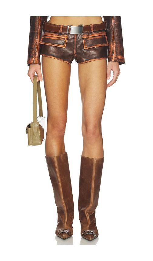 lado bokuchava twenty shorts in brown.