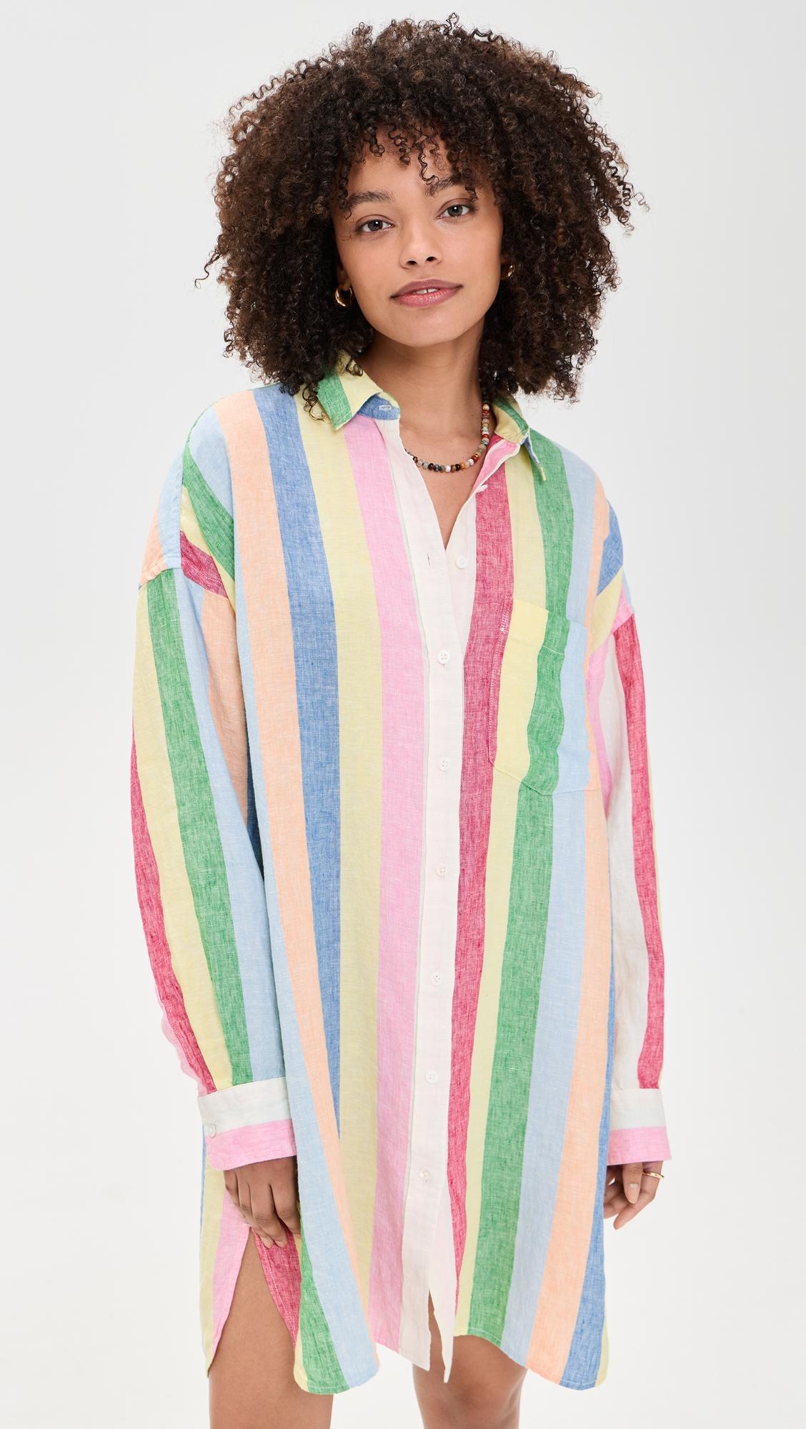 laguna linen mini shirtdress