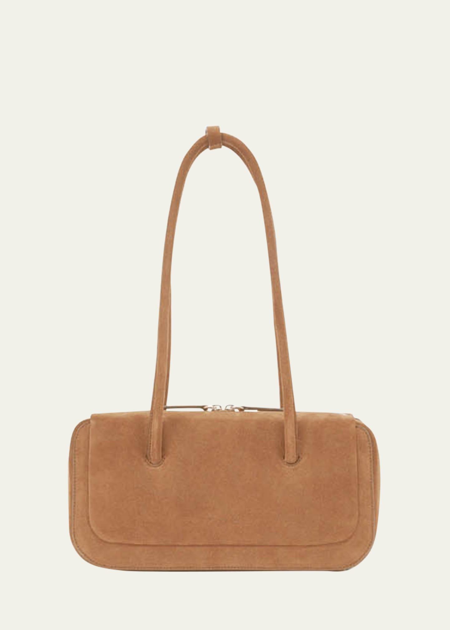 lagune calfskin suede bowling shoulder bag