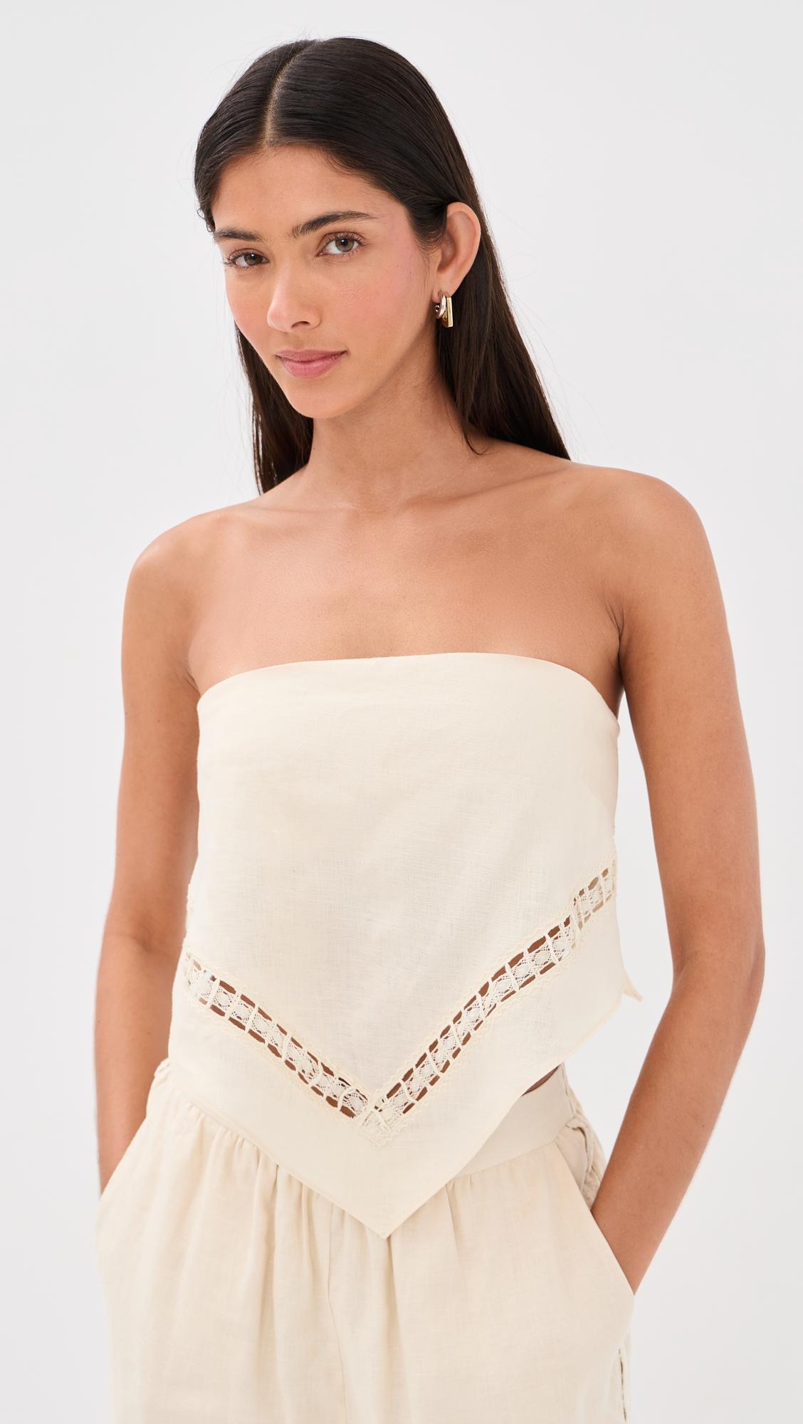 lahni linen lace top