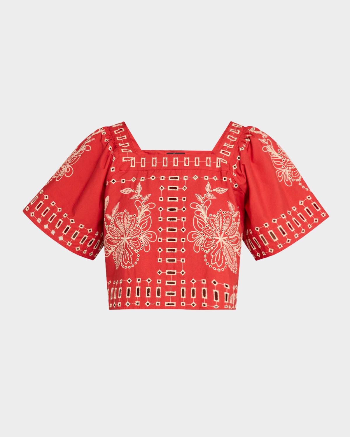 laine embroidered top