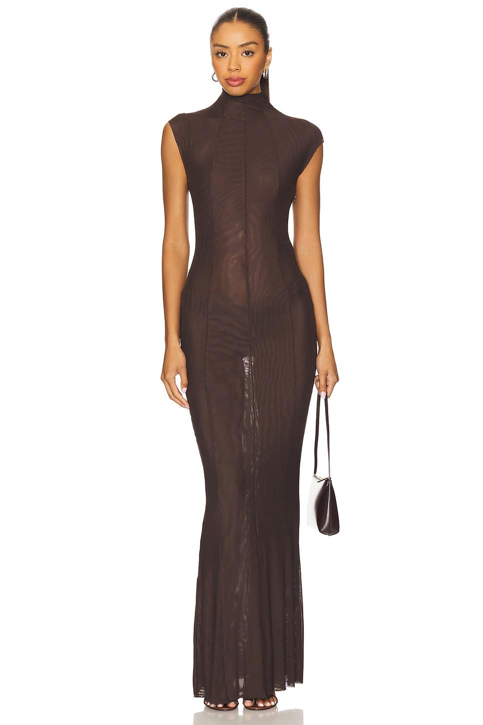 laissa mesh maxi dress