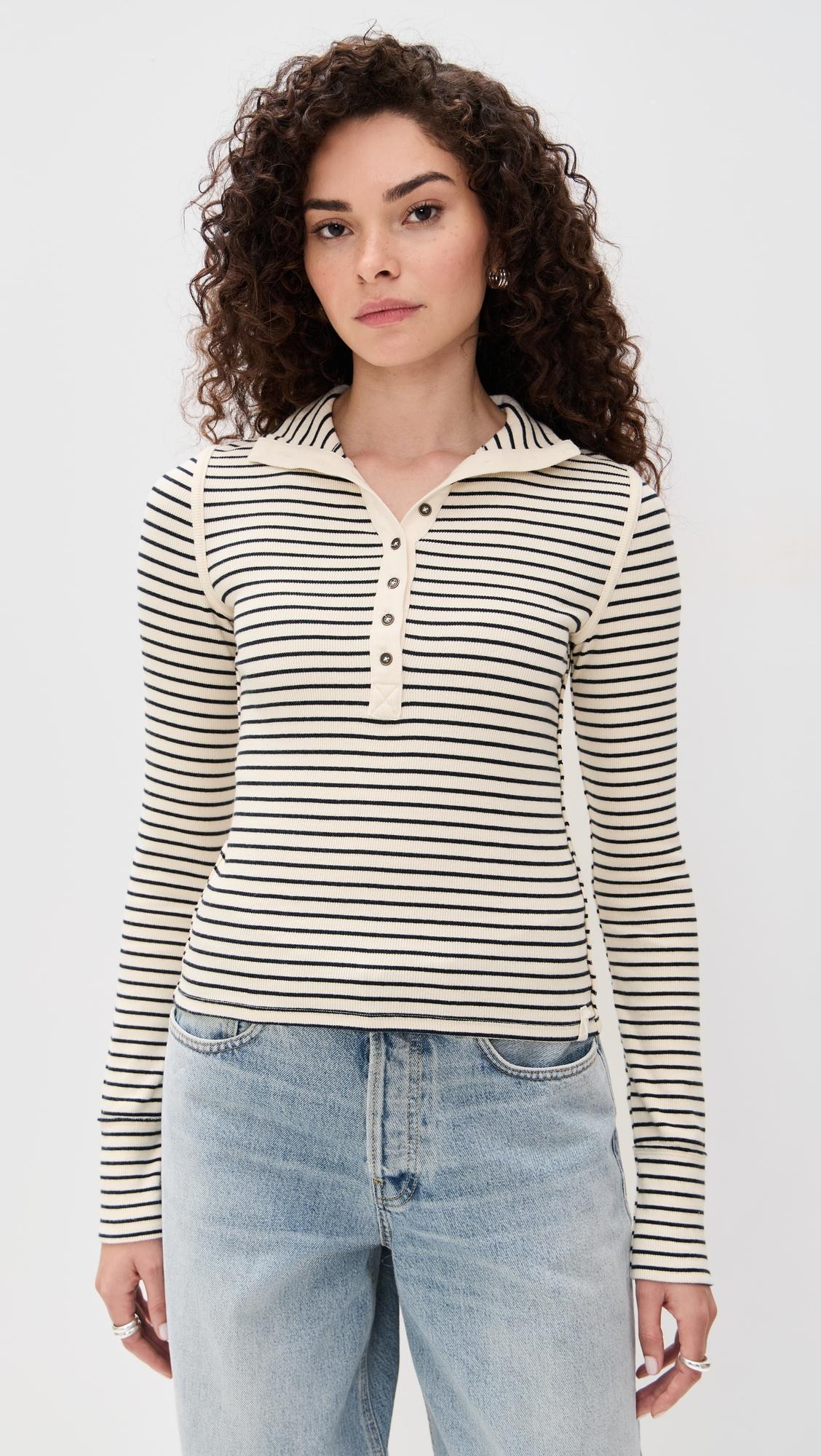lake stripe henley