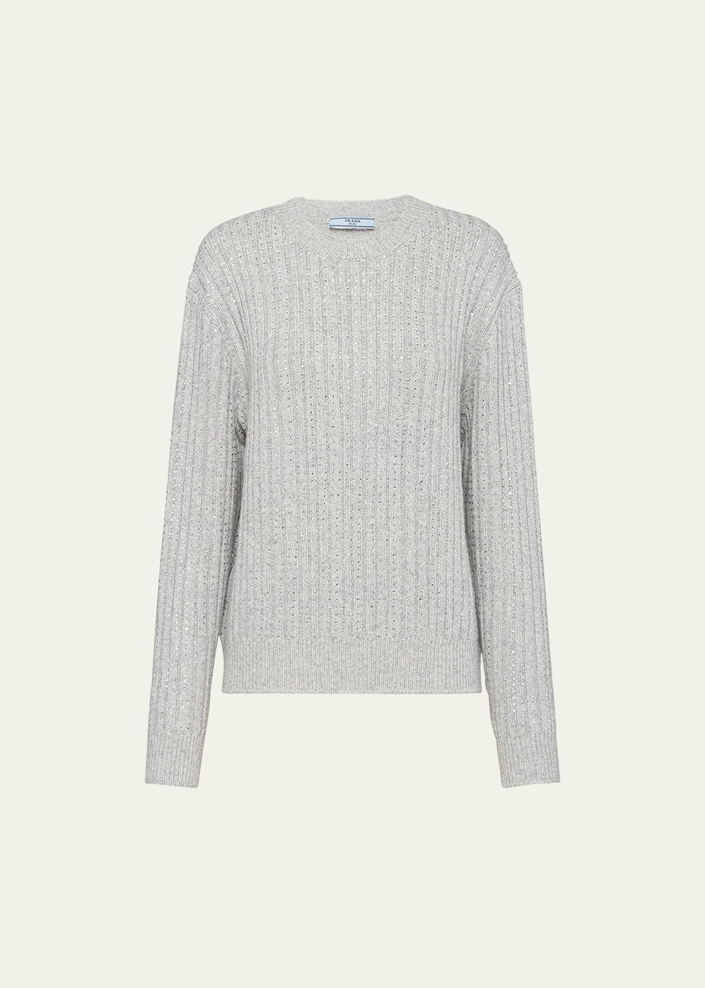 lamé cashmere-wool sweater