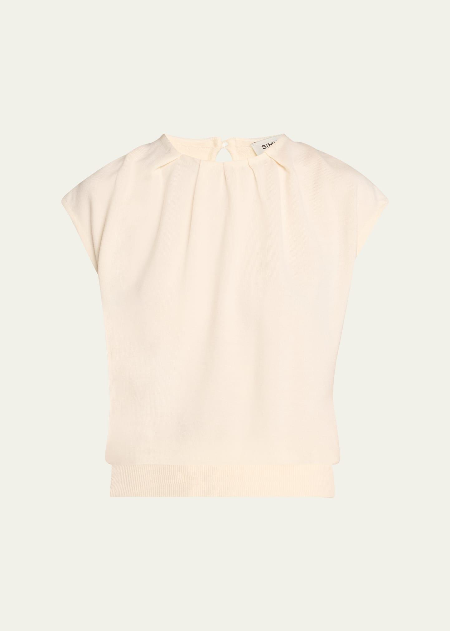 lamara draped merino cape top