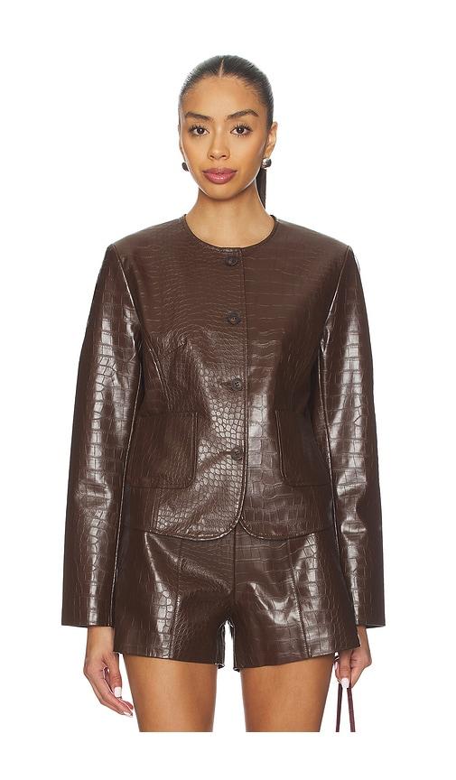 lamarque agnes jacket in brown.
