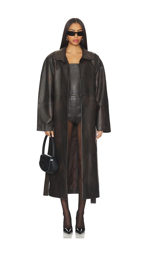 lamarque alexandra coat in brown.