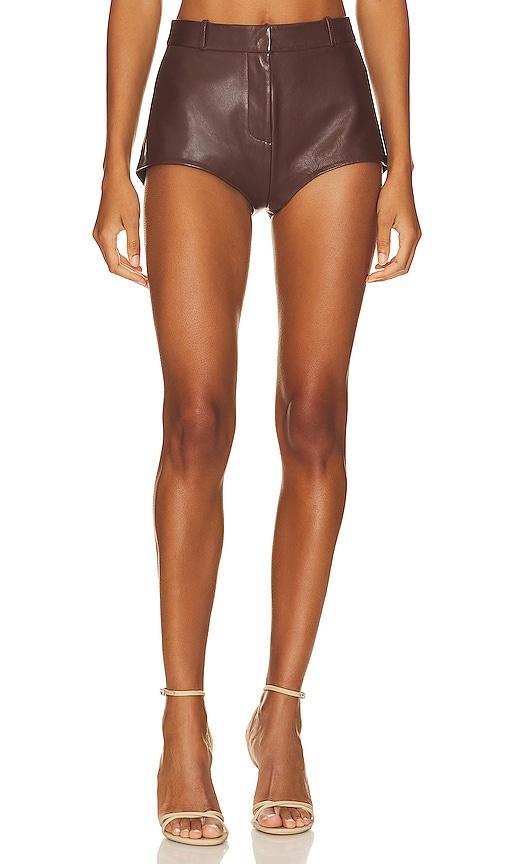 lamarque annaise short in chocolate.