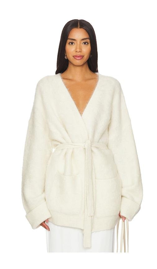 lamarque balera cardigan in ivory.