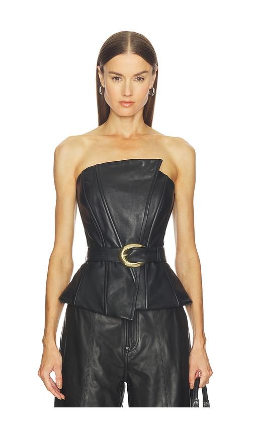 lamarque cala top in black.