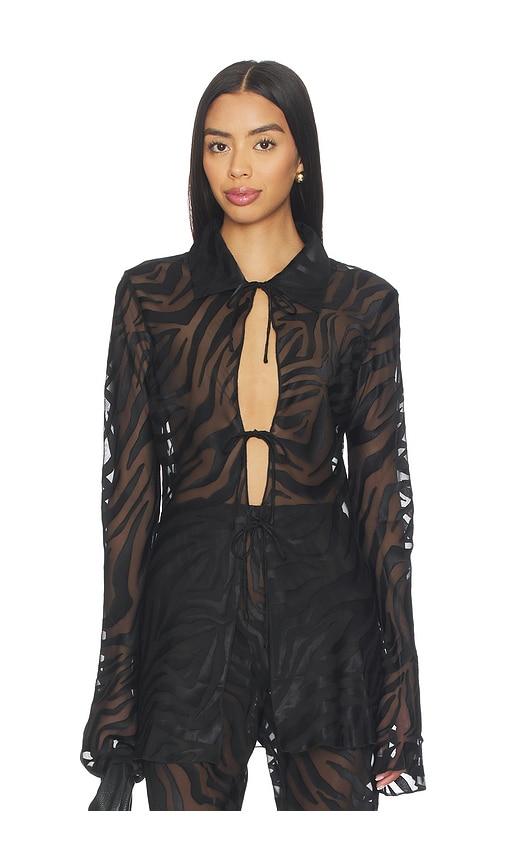 lamarque camine top in black.