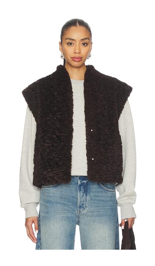 lamarque dua vest in brown.