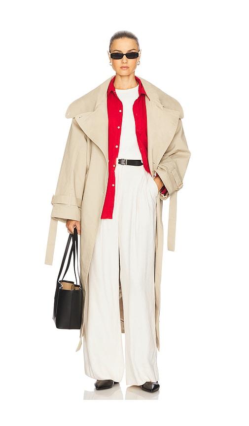 lamarque josephine coat in nude.