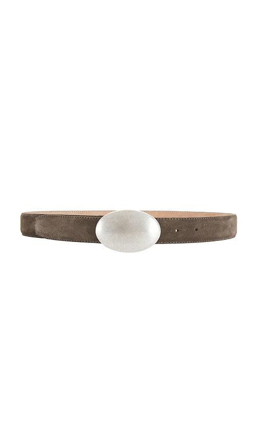 lamarque suede leather belt in grey.