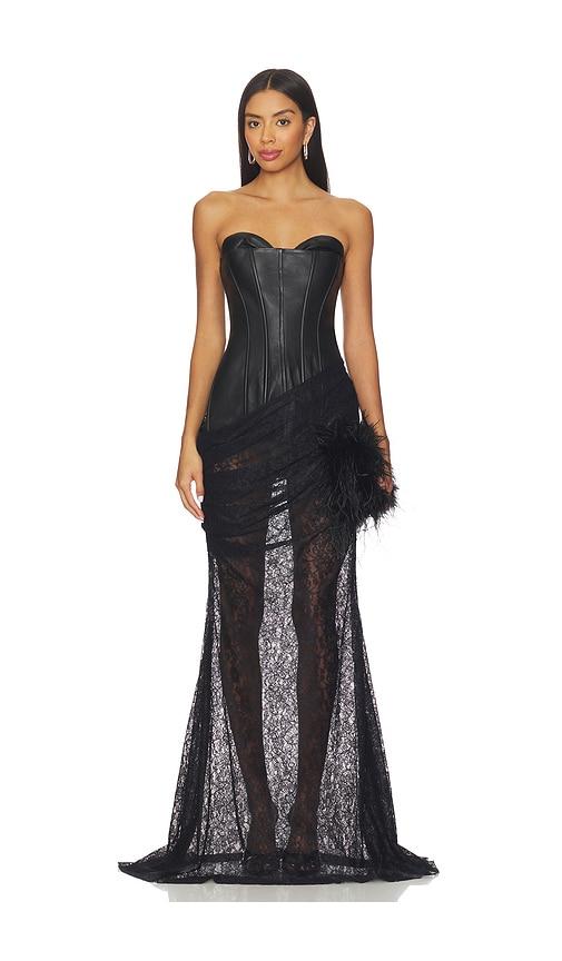 lamarque sylvia dress in black.