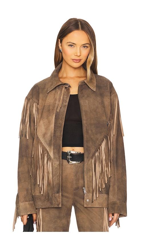 lamarque x revolve arizona jacket in brown.