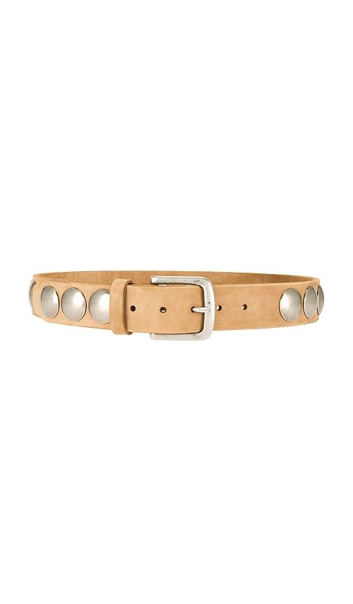 lamarque x revolve disc studded belt in brown.