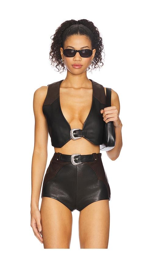 lamarque x revolve dolly top in black.
