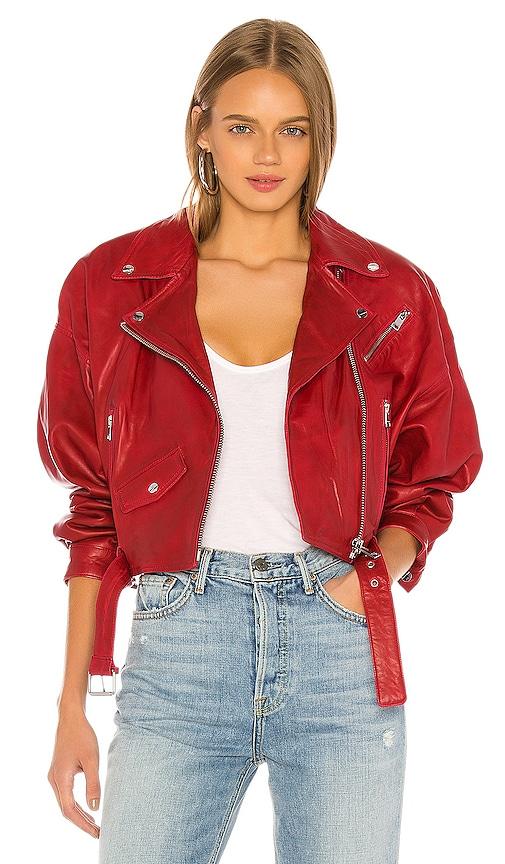 lamarque x revolve dylan jacket in red.
