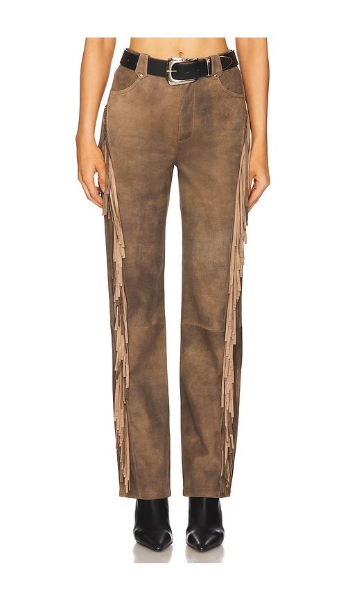 lamarque x revolve wendy suede pant in brown.