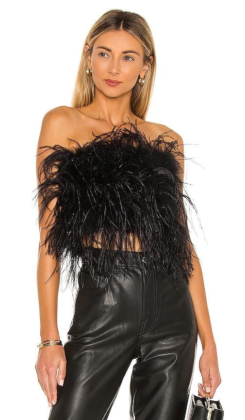 lamarque zaina top in black.