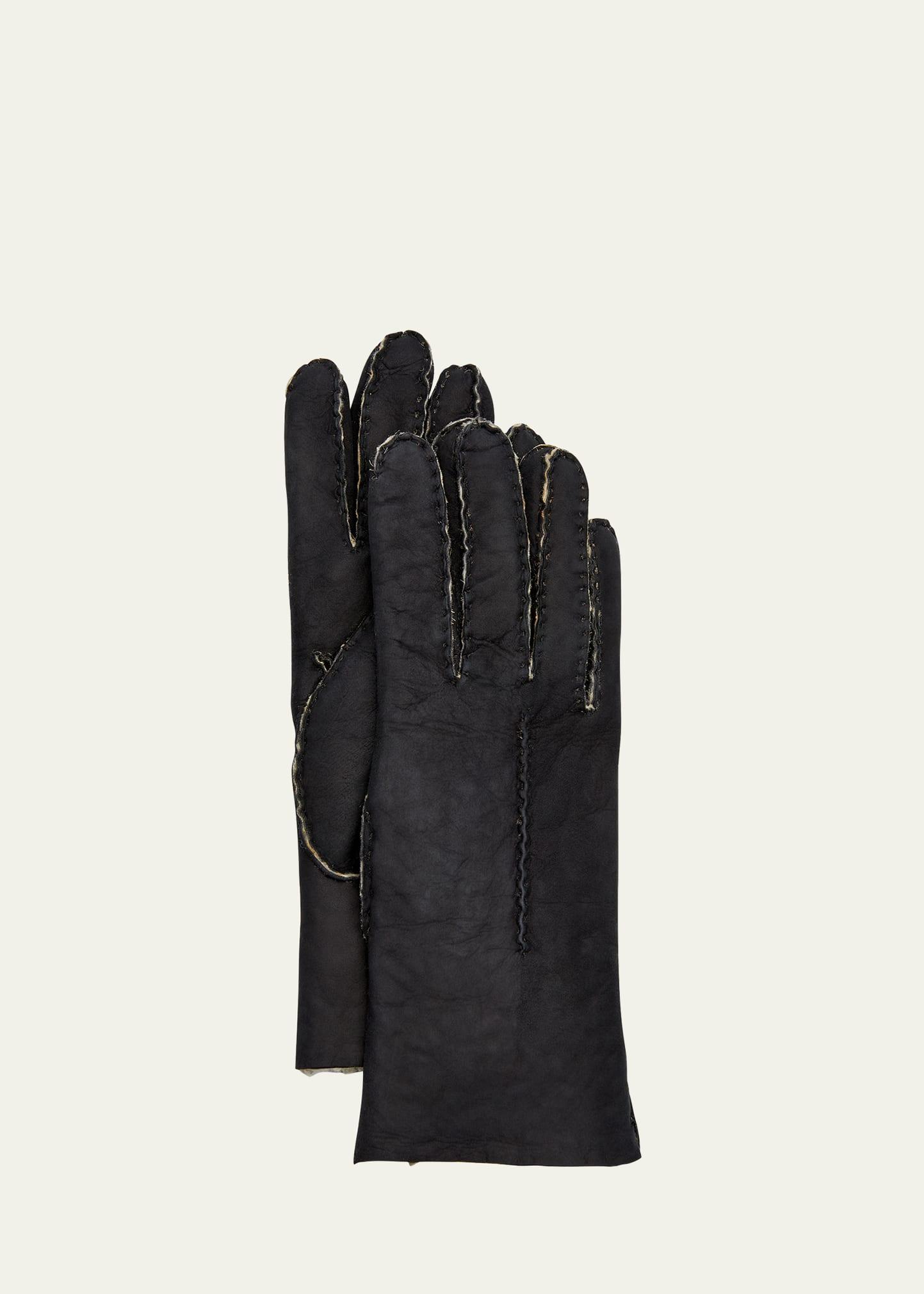 lambskin shearling-lined gloves