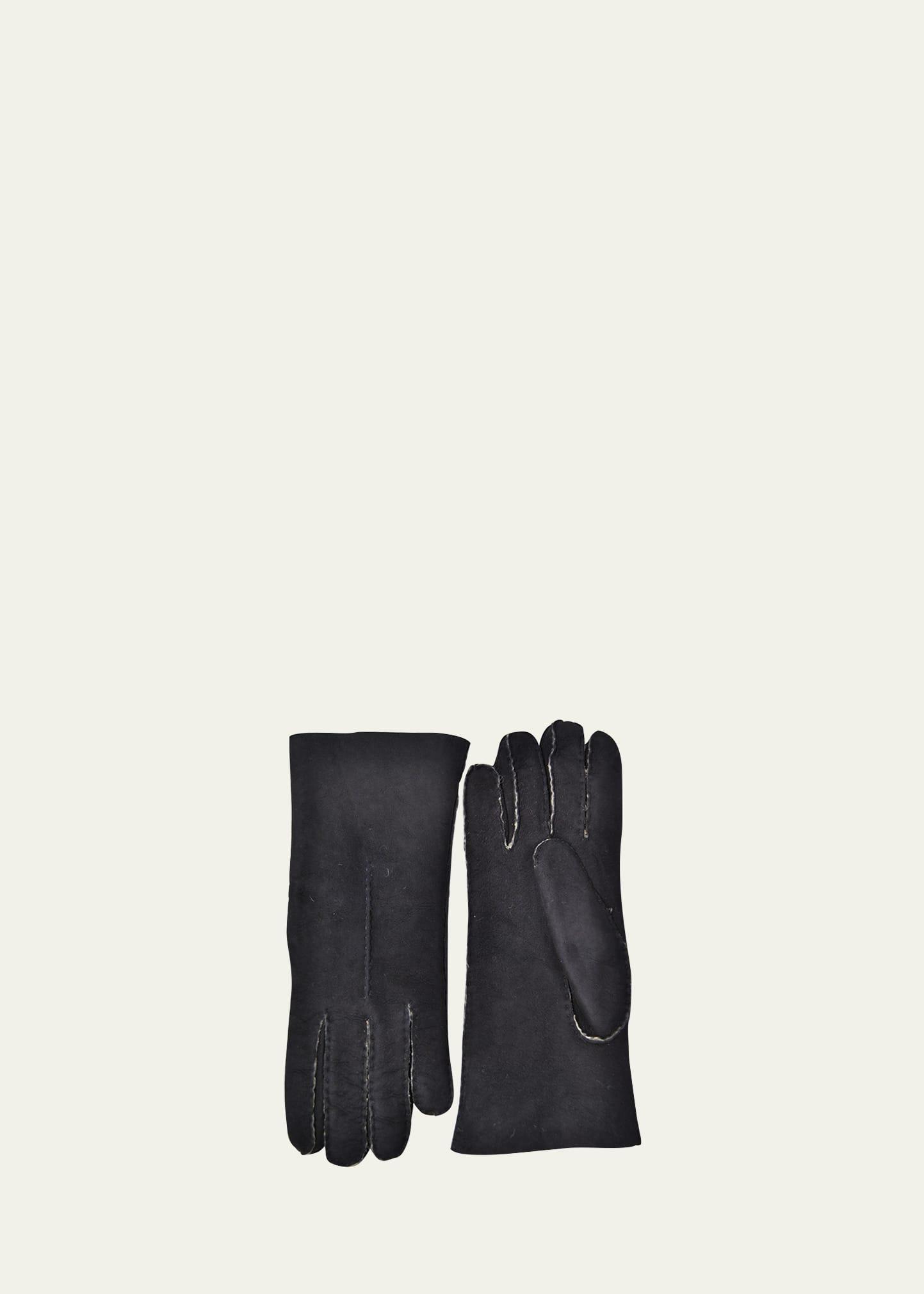 lambskin shearling-lined gloves