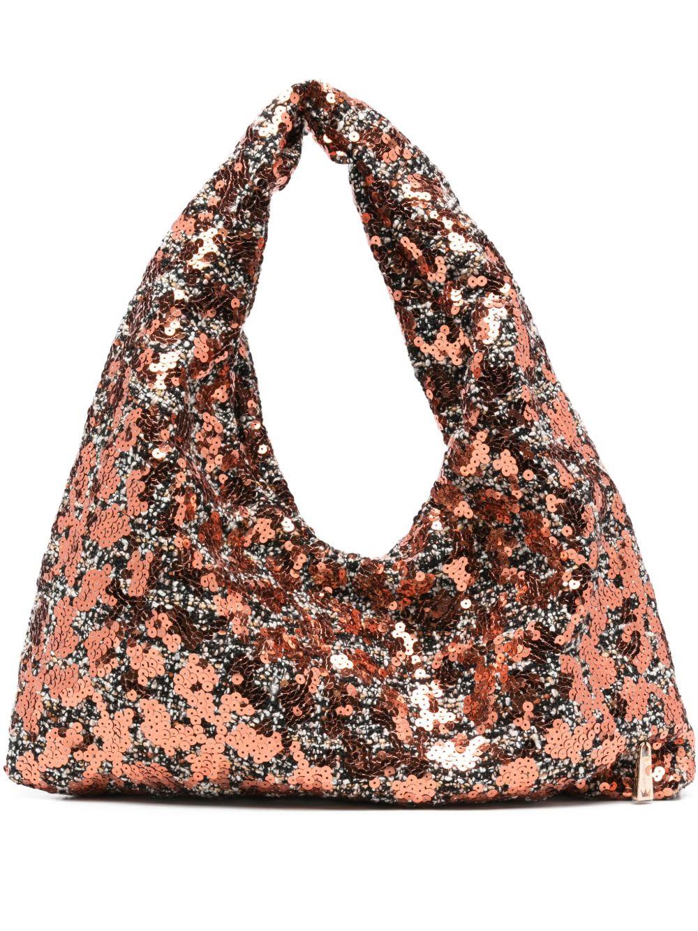 lamilanesa rita sequined medium hobo bag