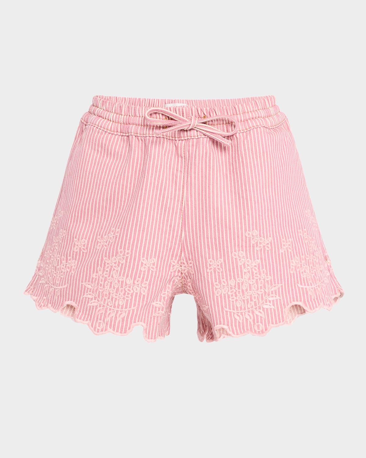lana embroidered drawstring shorts