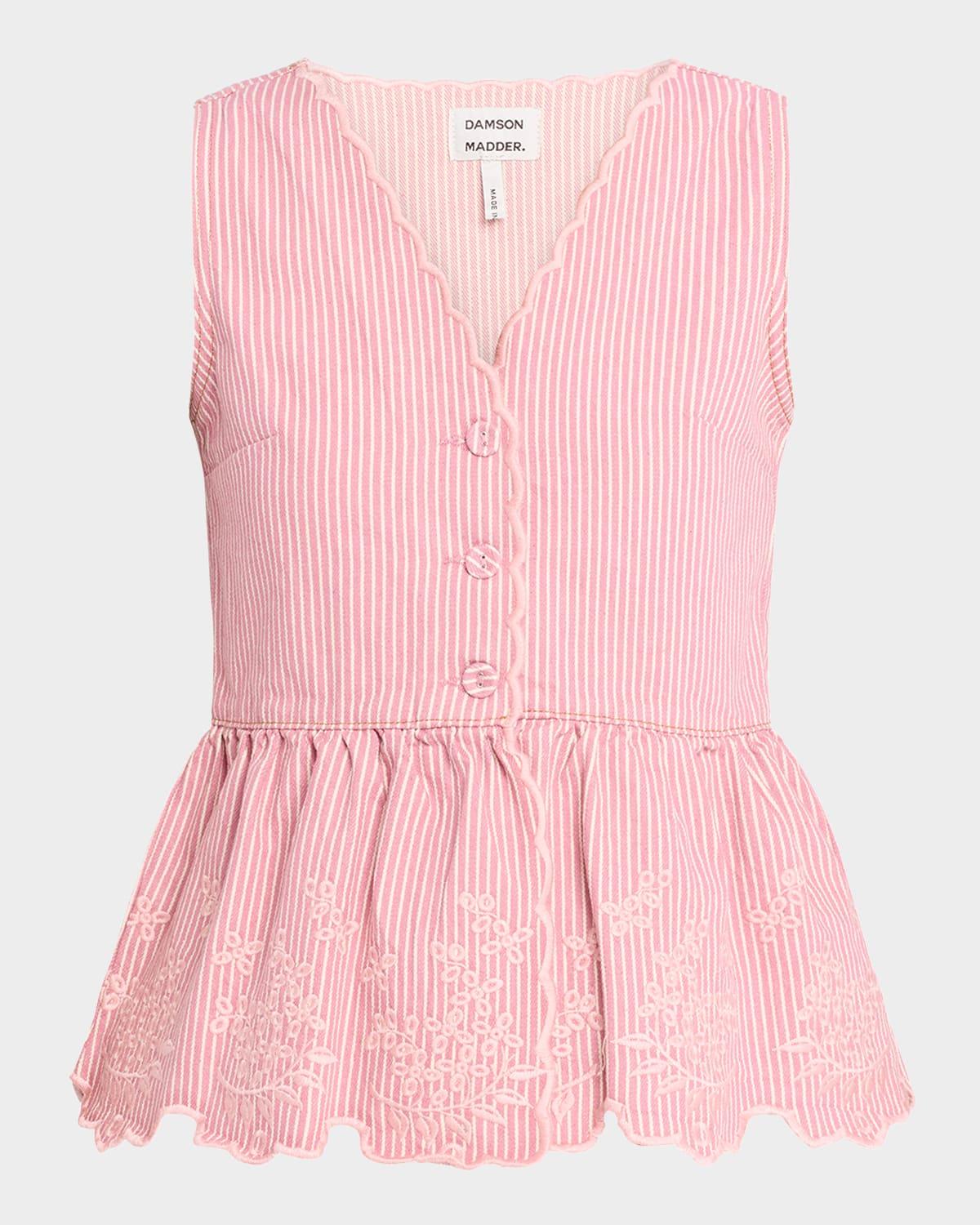 lana embroidered sleeveless top