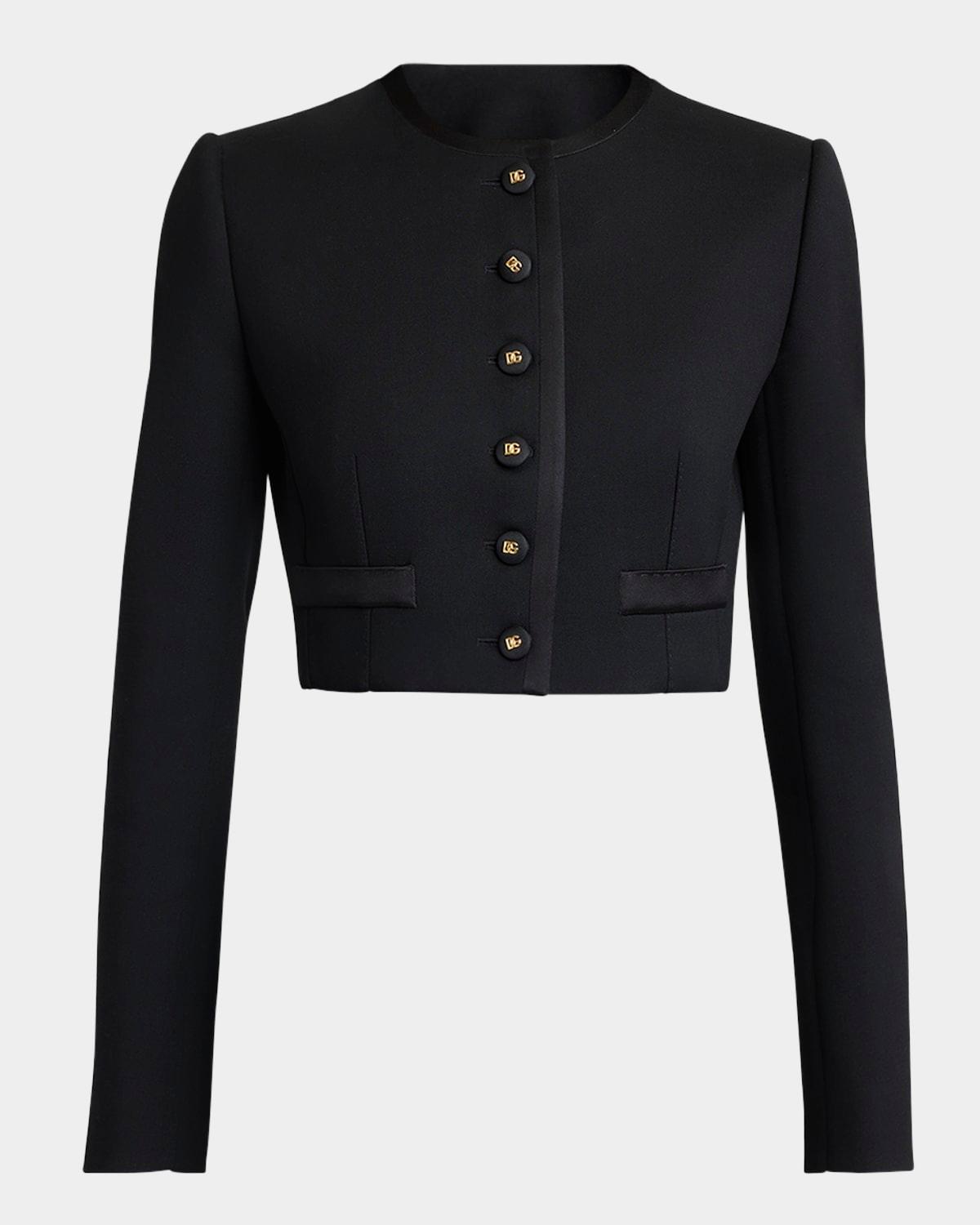lana single-breasted crop jacket