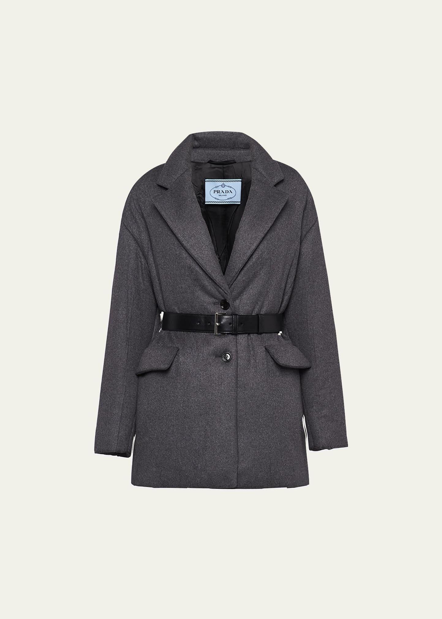 lana wool-cashmere belted padded jacket