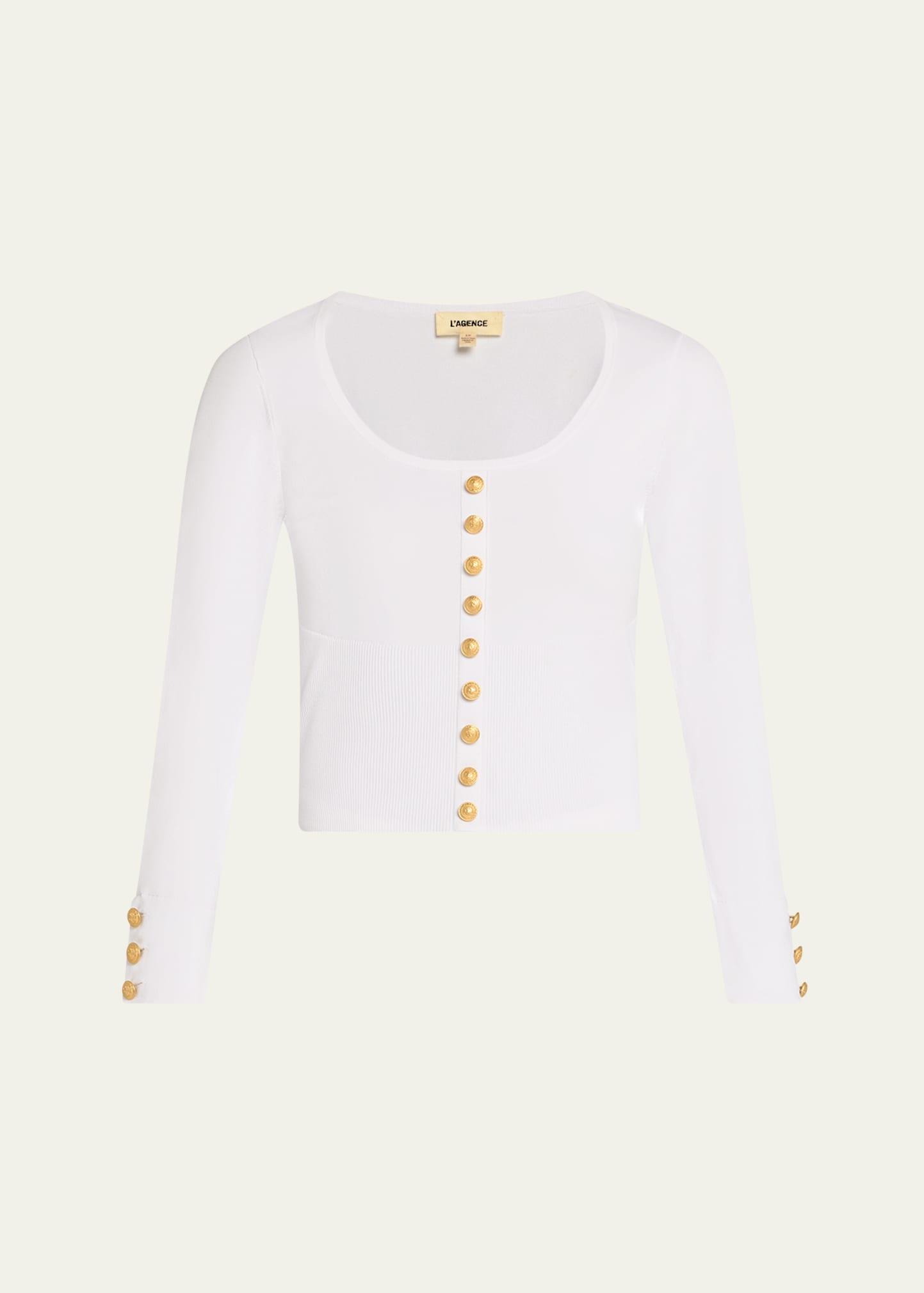 lanette scoop-neck cardigan