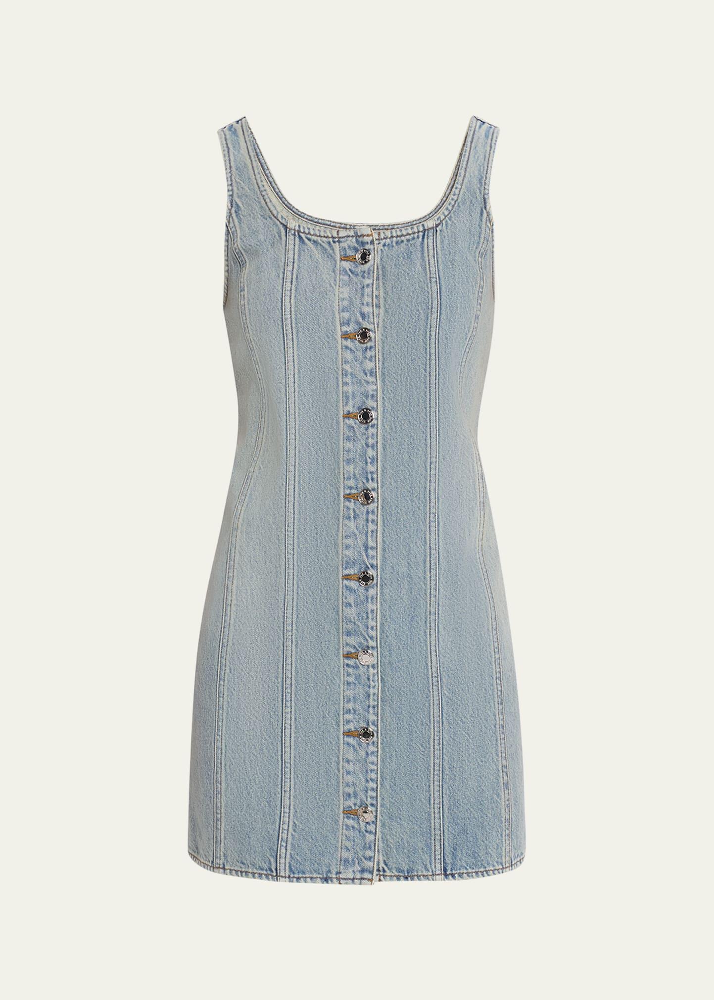 laney sleeveless denim mini dress