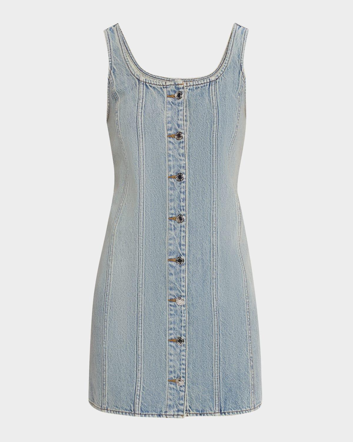 laney sleeveless denim mini dress