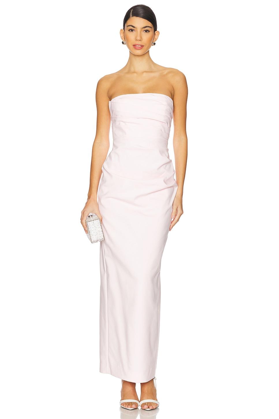 lani strapless draped maxi dress