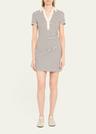 lanier stripe short-sleeve polo dress