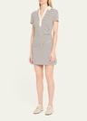 lanier stripe short-sleeve polo dress