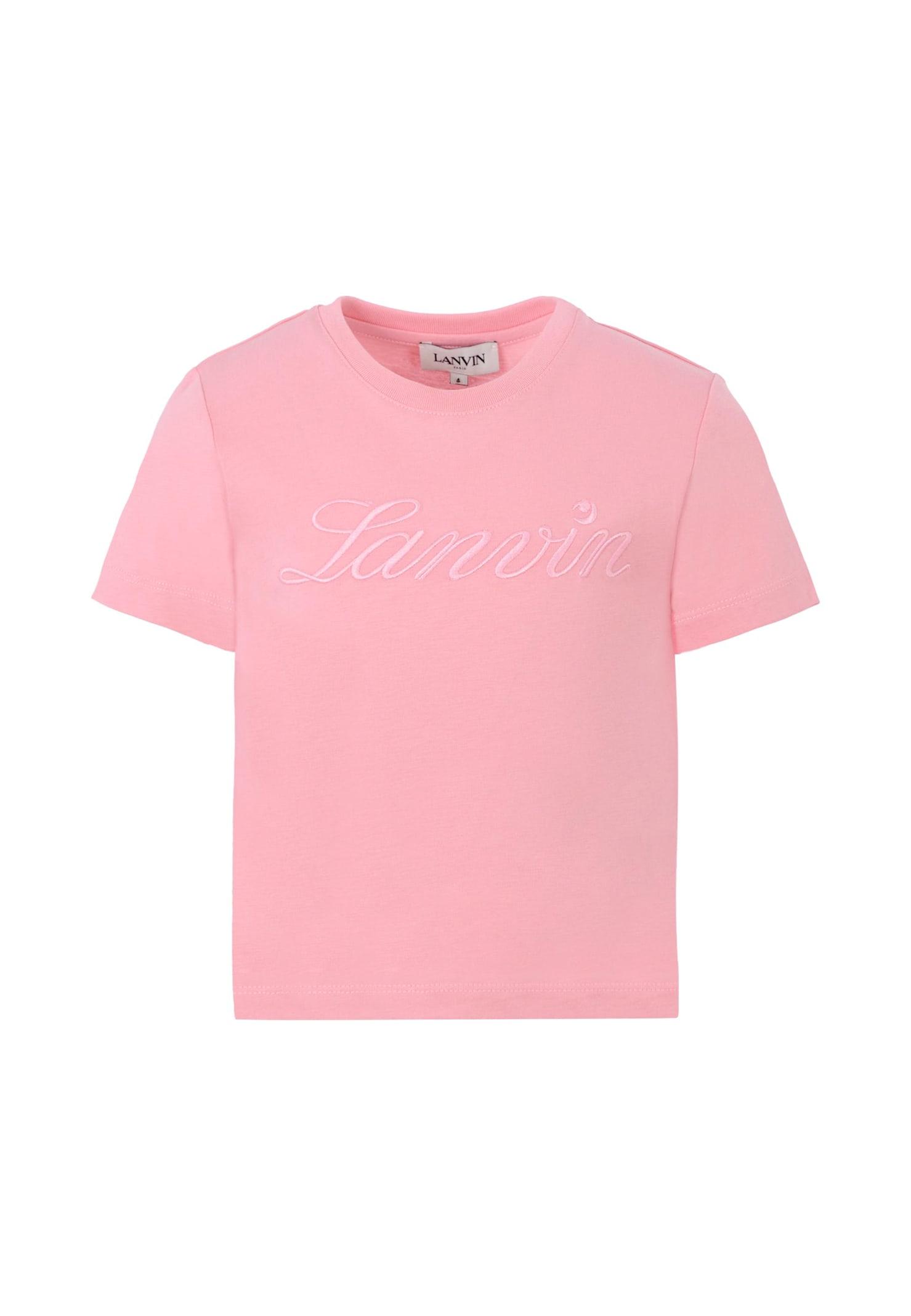 lanvin black t-shirt for girl with logo